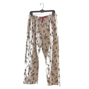 Lazy One Creamy Pajama Pants with‎ Red Accents Christmas all year long unisex XL
